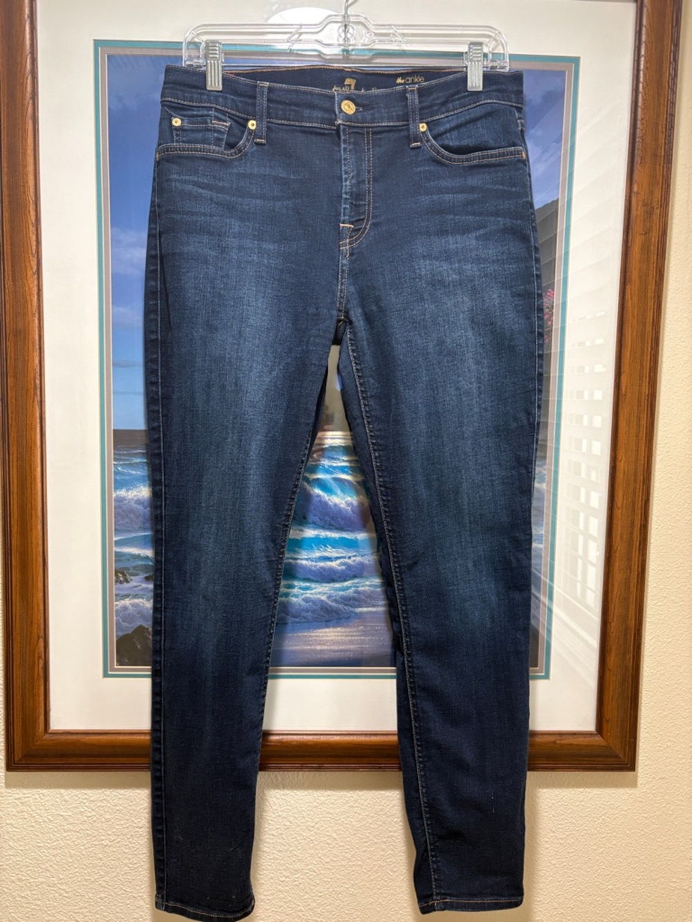 7 For All Mankind Dark Indigo Skinny Jeans